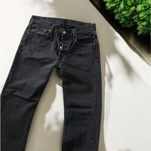 Levi's 501 Black Denim Jeans * Size 34 x 29 * Button Fly Jeans